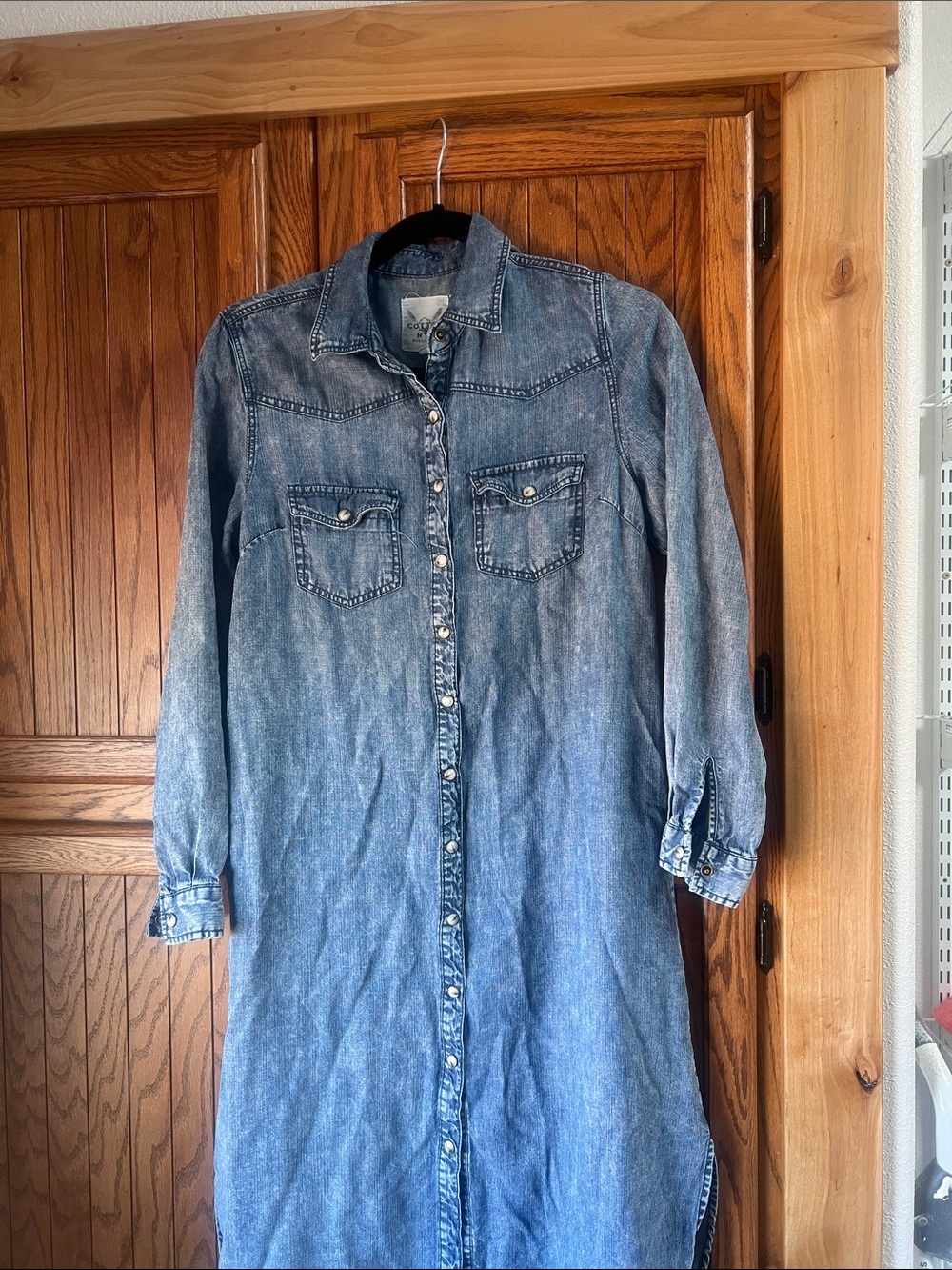 Cotton & Rye Denim Shirt Dress - small - Picture 3 of 7
